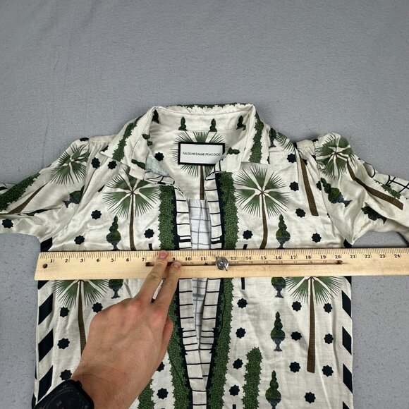 Shane Falguni peacock dress small long sleeve graphic - Picture 13 of 16